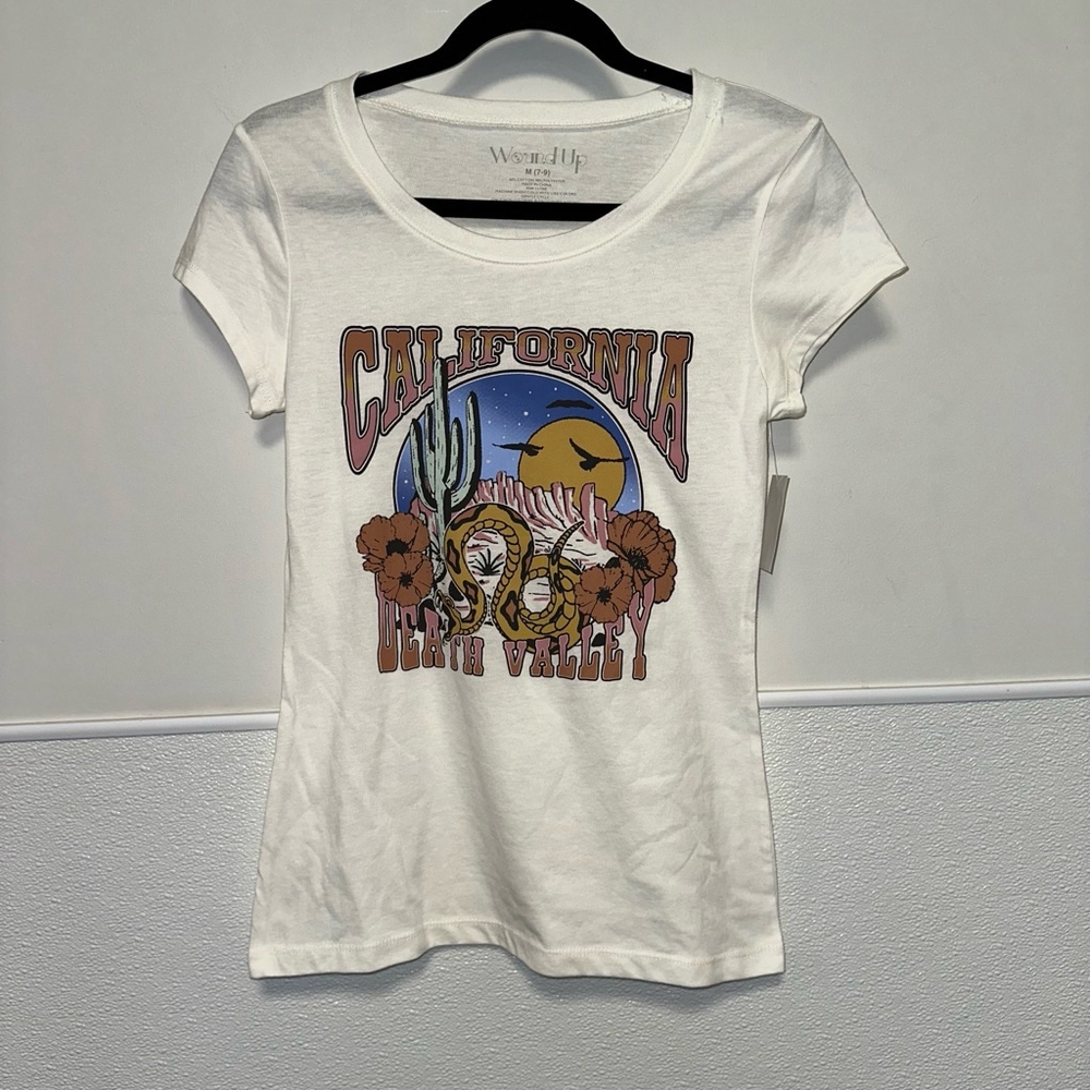 Wound Up T-Shirt Size Medium White Graphic Tee California Death Valley New - Picture 7 of 10